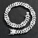 New Japanese Buckle Geometric Dia Studded Cuban Chain Personality Street All Match Men And Women Accessories Niche Hip_ipsvogv.com