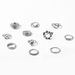 Jewelry New Rhinestone Fox Ring Fashion Set With Diamond Open Joint 11 Rings_ipsvogv.com