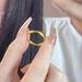 High Quality M Ö Bius Women's Vegetarian Ring Ring, Niche Design Color, Vacuum Electroplating Does Not Fade_ipsvogv.com