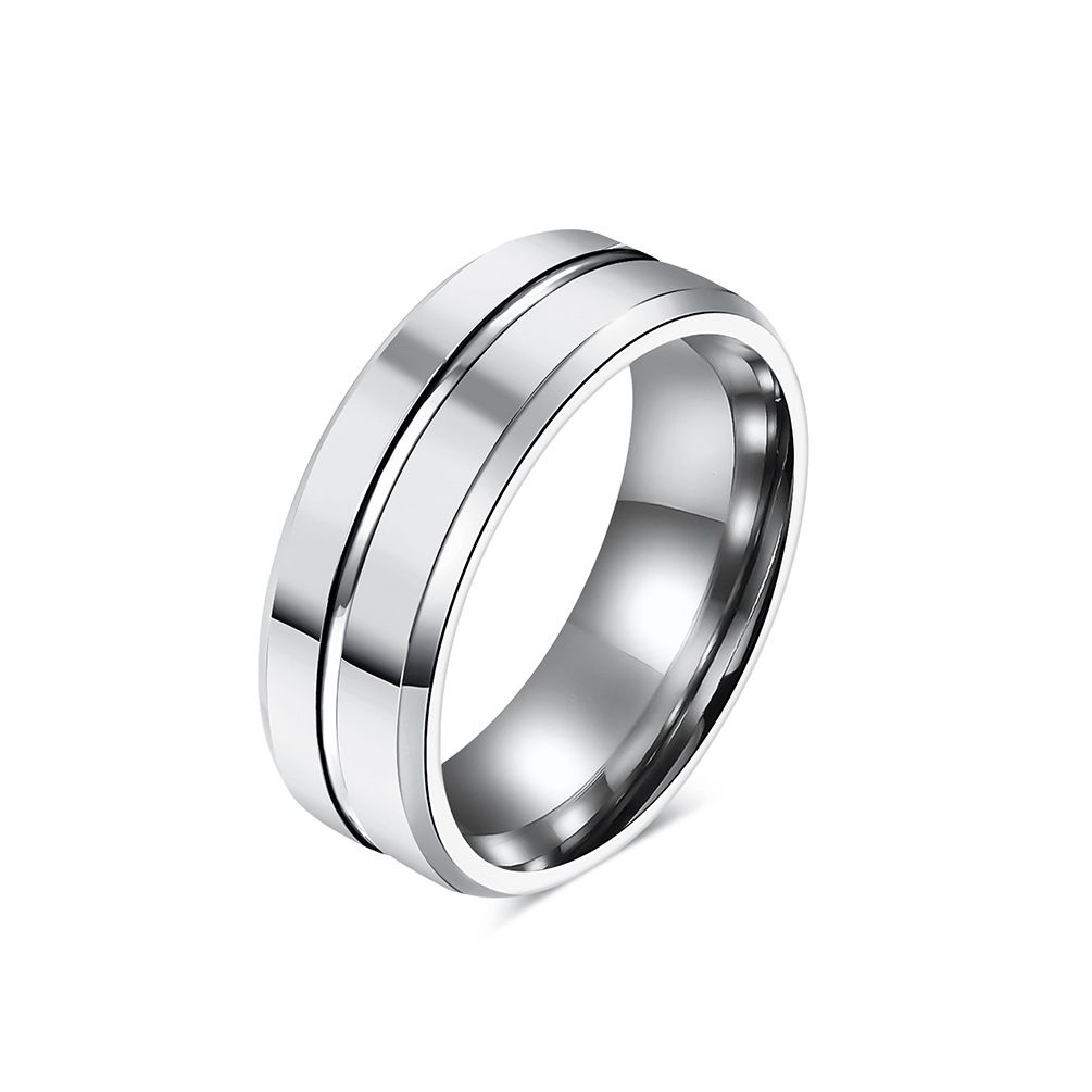 Simple mirror 8mm tungsten steel ring for men light luxury cold high end tungsten gold non fading jewelry Tungsten_ipsvogv.com