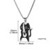 hot selling cute cartoon stainless steel black warrior kitten oil drop necklace niche design pendant_ipsvogv.com