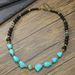 Men's Turquoise Necklace Surf Punk Necklace Unique Necklace Niche Design Hip Hop Necklace_ipsvogv.com