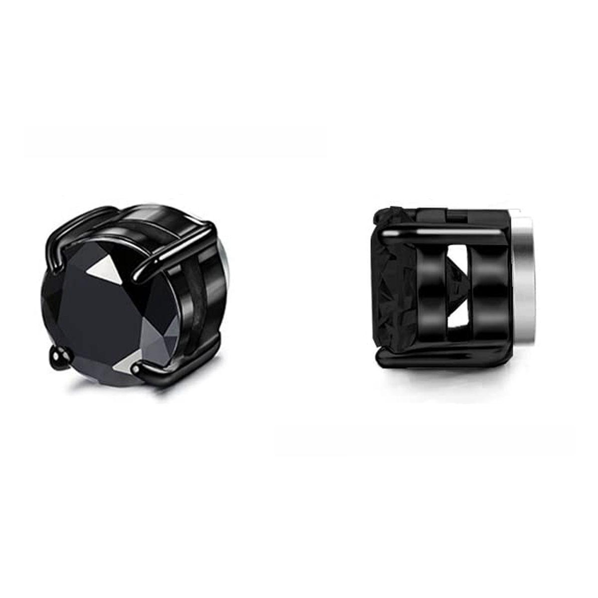 Stainless Steel Men's And Women's Magnetic Stud Earrings Non-perforated Zircon Magnetic Ear Clip_ipsvogv.com