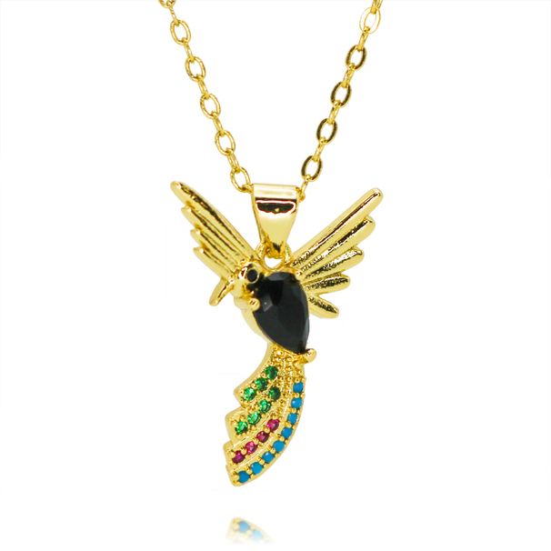 New Hot Selling Colorful Zircon Bird Necklace Female Temperament High End Design Fashion Light Luxury Pendant_ipsvogv.com