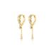 Unisex Brass With Real Gold Plating, Hot Selling Across Zircon Drop Shaped Pendant, Fashionable And Luxurious Women's Earrings_ipsvogv.com