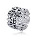 Unisex Jewelry Fashion Retro Black Mesh Ring Opening Adjustable Unisex Hand Jewelry Net Celebrity Ring Ins Style_ipsvogv.com