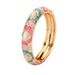 Alloy Enamel Open Bracelet Jewelry Retro Cat's Eye Stone Color Matching Bracelet Female Bohemian Style_ipsvogv.com