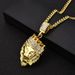Pendants & Charms Hot Selling Real Gold Diamond Crown Lion Head Hip Hop Pendant Necklace Hiphop Accessories_ipsvogv.com