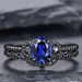Blue Zircon Fashion Instagram Internet Celebrity Wedding Engagement Ring_ipsvogv.com