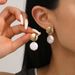 Baroque Pearl Stud French Vacation Style For Women Versatile Fashion Earrings_ipsvogv.com