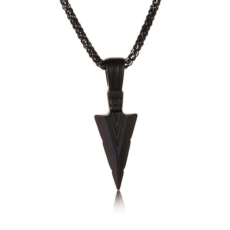 New Personalized Men's Triangle Spear Necklace Metal Arrow Pendant Sweater Chain_ipsvogv.com