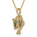 Trendy New Animal Hip-Hop Jewelry Titanium Steel Color-Retaining Gold-Plated Oil-Drip Rhinestone Leopard Head Pendant_ipsvogv.com