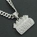 Personalized men's cool hip-hop full diamond Cuban chain trend letter exaggerated pendant necklace accessories_ipsvogv.com