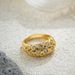 Women’s Jewelry Set Fashion Retro Classic Versatile Oval Full Diamond Ring Gold Light Luxury Fashion Commuter Ring_ipsvogv.com