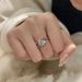 Sparkling And Sparkling Zircon Ring With Water Droplets, Light Luxury Temperament, Niche Opening Ring, Adjustable High_ipsvogv.com