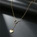Titanium Steel Heart Shaped Clavicle Chain Creative Simple Peach Heart Love Pendant Women's Y Shaped Stainless Steel Necklace_ipsvogv.com