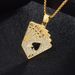 Hot-Selling Men's Necklace High-Quality Fashion Diamond-Encrusted Playing Card Pendant_ipsvogv.com