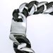 Heavy 316l Stainless Steel 32mm Solid Necklace Steel and Black Dual Colors Men's Jewelry_ipsvogv.com