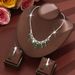 Women’s Jewelry Set Fashion Fashion Temperament Exquisite High End Light Luxury Blue Crystal Rhinestone Necklace Earrings Set Dress Accessories Bride_ipsvogv.com
