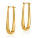 Copper plated K real gold minimalist earrings water drop U shaped modified slim earrings metal texture oval fashion earrings_ipsvogv.com