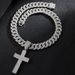 Cuban cross chain street hip hop sweater decoration pendant luxury alloy full diamond necklace pendant jewelry_ipsvogv.com