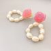 New Fashionable Freshwater Aquaculture Pearl Rose Shaped Exaggerated Atmospheric Eardrops Silver Needle Earrings_ipsvogv.com