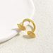 Women's Jewelry Beaded Diamond Teardrop Shaped Open Ring New French Retro Style Creative Design Active Mouth High End Jewelry_ipsvogv.com