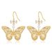 Exaggerated niche design hollow butterfly pendant earrings inlaid with zircon light luxury high end women's earrings_ipsvogv.com