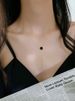 Necklace Women's 2023 New Light Luxury Unique Collarbone Chain With High Quality Black Neckchain And Titanium Steel Non_ipsvogv.com