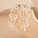 Handmade Pearl Bowknot Fresh Fashion Sweet Women's Stud Earrings Jewelry_ipsvogv.com