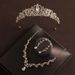 Crown headdress three piece set Baroque light luxury high end princess birthday crown bride evening dress necklace earrings_ipsvogv.com