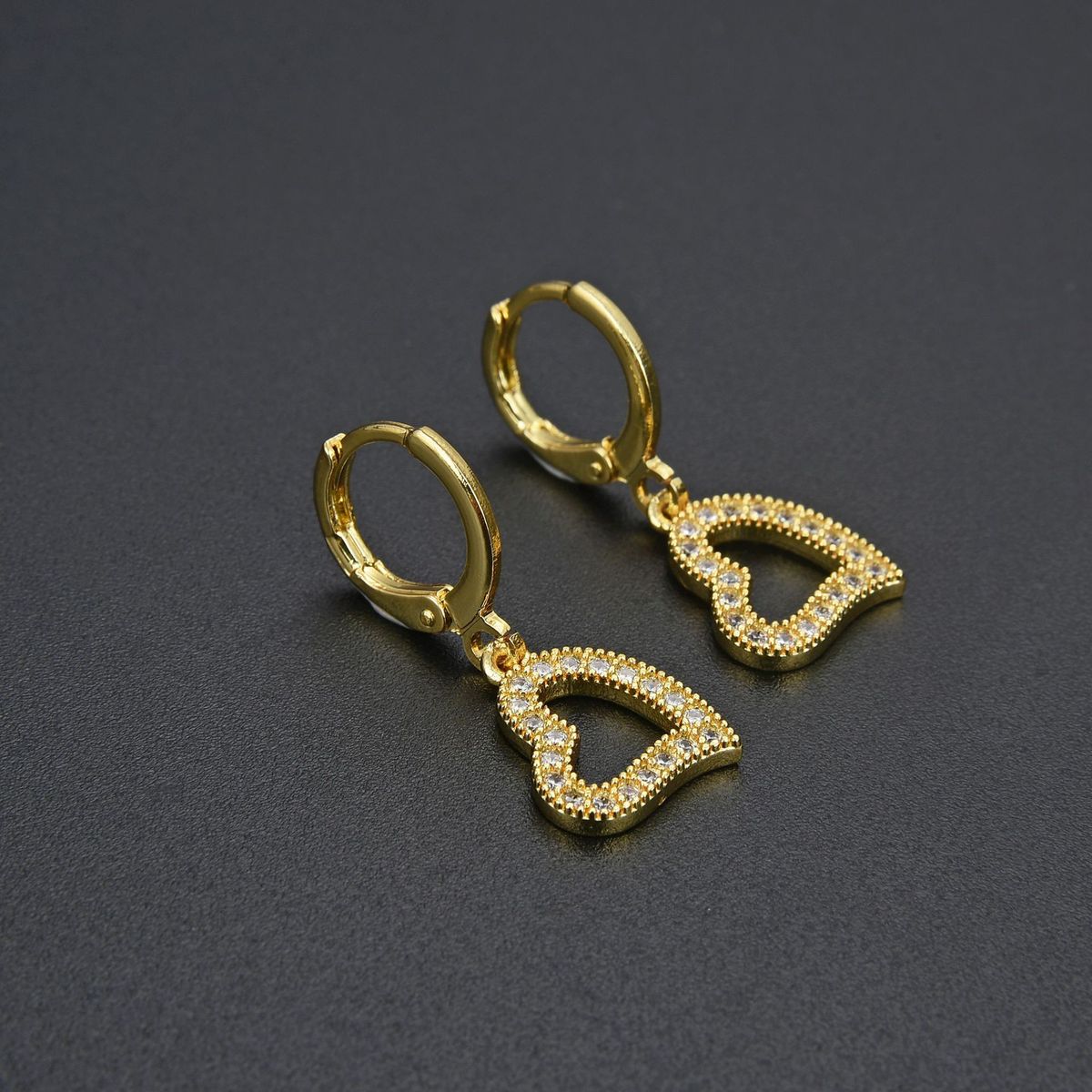 Women’s Jewelry Set Fashion Version Of Sweet And Romantic Diamond Zircon CZ Love Earrings Light Luxury Female Earrings Spot Earrings_ipsvogv.com