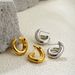 Unisex High End Irregular Earrings Real Gold Earrings Glossy Metal Earrings Light Luxury Style Twist Earrings_ipsvogv.com