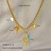 Niche Ins Style Stainless Steel Love Flower Tassel Necklace Fashionable Simple Exquisite Gold Plated Sweater Chain Female_ipsvogv.com