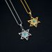 Six-Pointed Star Large Satellite Demon Eye Titanium Steel Pendant Hip-Hop Necklace_ipsvogv.com