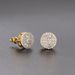 Unisex Jewelry Fashion new round full diamond hip hop earrings zircon micro inlaid threaded earrings, gold plated street fashion earrings_ipsvogv.com
