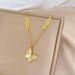 Body 【 Full Titanium Steel 】 Beimu Butterfly Personality Minimalist Gold Necklace In The Wind Furnace Female INS Mesh 【 】_ipsvogv.com
