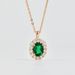 S925 silver cultivated emerald pendant female retro pendant necklace_ipsvogv.com