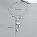 Minimalist geometric women's long necklace, niche circular pendant design, collarbone chain, versatile and high-end_ipsvogv.com