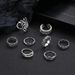 New Hollow Flower, Leaf, Arrow Joint, Letter Ring, 8 Pieces Of Open Ring_ipsvogv.com
