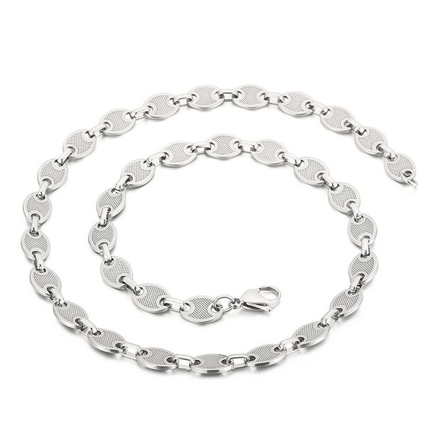 Women's Jewelry Titanium Steel Necklace Simple And Advanced Sense Of Fashion Coffee Bean Pig Nose Stainless Steel Gold Titanium Steel Necklace_ipsvogv.com