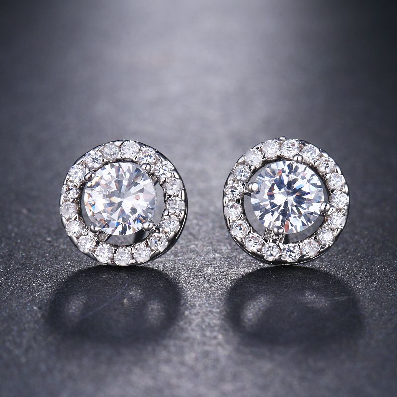 Unisex Fashion Small Disc Zircon Earrings Personality Earrings_ipsvogv.com