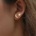 Simple Star And Moon Asymmetrical Earrings_ipsvogv.com