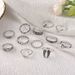 Wing Love Crescent Leaf Joint Triangle 12 Piece Set Ring_ipsvogv.com