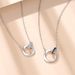 M ö Bius Double Ring Couple's Necklace In Pure Silver, A Niche Korean Style Minimalist Collarbone Chain, Commemorative Valentine's Day Gift_ipsvogv.com