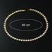 Hip hop style glass peach heart patchwork for men's personalized necklac, trendy single row diamond necklace_ipsvogv.com