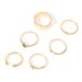 Internet Famous Metal Stars, Moon Butterflies, Popular Elements, 6-piece Set Of Rings For Women_ipsvogv.com
