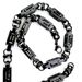 Black Stainless Steel 8.5mm Width Man's Woman's Necklace Bracelet Chain Jewelry_ipsvogv.com