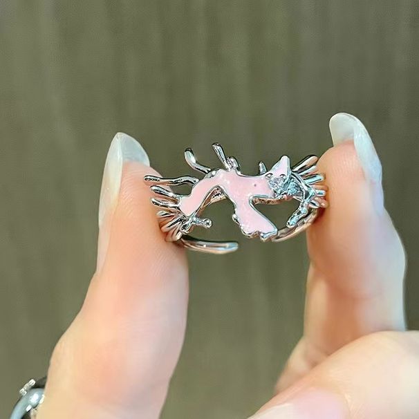 Dopamine Cherry Blossom Pink Open For Women, Fashionable And High-end, Ins Cool Style, Niche Personality, Index Finger_ipsvogv.com