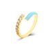 Women's Jewelry Micro Inlaid Zircon Double Layer Color Drip Oil Open Ring Female Niche Design Enamel Drip Glue Gold Copper Ring_ipsvogv.com
